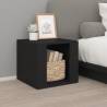 Bedside Table Black 41x40x36 cm Engineered Wood Colour black Quantity in Package 1 