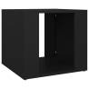 Elegant Black Bedside Table - 41x40x36 cm Engineered Wood