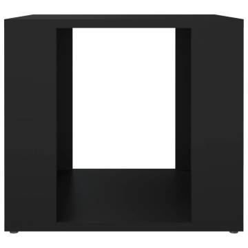 Elegant Black Bedside Table - 41x40x36 cm Engineered Wood