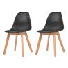 Dining Chairs 2 pcs Black Plastic Colour black Quantity in Package 2 