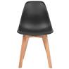 Elegant Black Plastic Dining Chairs - Set of 2 | HipoMarket