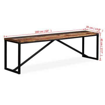 Bench Solid Reclaimed Wood 160x35x45 cm | Hipomarket