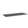 High Gloss Grey Bookshelf Boards - 4 pcs | HipoMarket UK