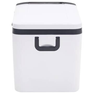 25L Portable Cool Box with Handle - Black & White | HipoMarket