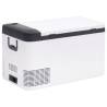 25L Portable Cool Box with Handle - Black & White | HipoMarket