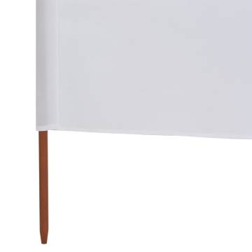 3-Panel Wind Screen Fabric 400x80 cm - Sand White