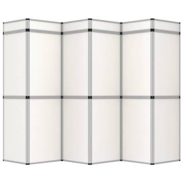 18-Panel Folding Exhibition Display Wall - 362x200 cm White