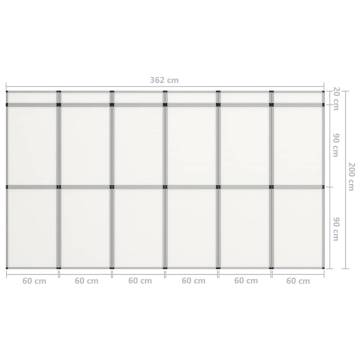 18-Panel Folding Exhibition Display Wall - 362x200 cm White