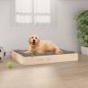 Dog Bed 71.5x54x9 cm Solid Wood Pine Colour natural Size 71.5 x 54 x 9 cm 