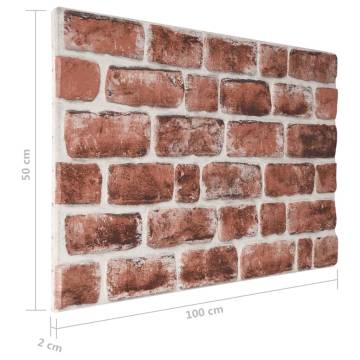 3D Dark Brown Brick Wall Panels - 10 pcs EPS - HipoMarket