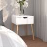 Bedside Cabinet White 40x40x56 cm Engineered Wood Colour white Quantity in Package 1 