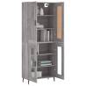 Elegant Grey Sonoma Highboard - Stylish Storage Solution