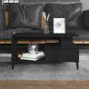 Coffee Table Black 90x49x45 cm Engineered Wood Colour black Quantity in Package 1 