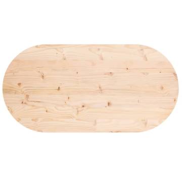 Table Top 100x50 cm | Solid Wood Pine Oval - HiPoMarket UK