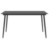 Garden Dining Table Black 150x90 cm | Durable Steel & Glass