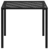 Garden Table Black 80x80 cm - Stylish Steel Design