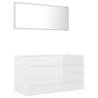 High Gloss White 2 Piece Bathroom Furniture Set | Hipomarket