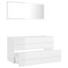 High Gloss White 2 Piece Bathroom Furniture Set | Hipomarket