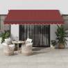 Automatic Retractable Awning with LEDs Burgundy 400x350 cm Colour burgundy Size 400 x 350 cm Quantity in Package 1 