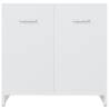 4 Piece White Bathroom Furniture Set - Stylish Storage