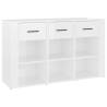 Stylish High Gloss White Sideboard | 100x30x59.5 cm