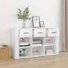 Stylish High Gloss White Sideboard | 100x30x59.5 cm