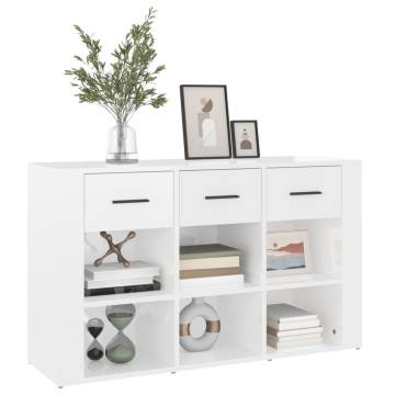 Stylish High Gloss White Sideboard | 100x30x59.5 cm