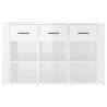 Stylish High Gloss White Sideboard | 100x30x59.5 cm