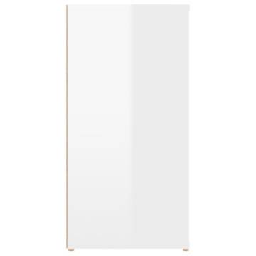 Stylish High Gloss White Sideboard | 100x30x59.5 cm