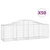 Arched Gabion Baskets - 50 pcs 200x50x60/80 cm Galvanised Iron