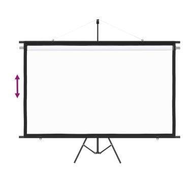 Projection Screen with Tripod 100" 16:9 - Ideal for Home & Office