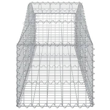 Arched Gabion Baskets - 18 pcs Galvanised Iron | HipoMarket