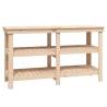 Solid Wood Pine Work Bench 142.5x50x80 cm | HipoMarket