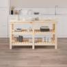 Solid Wood Pine Work Bench 142.5x50x80 cm | HipoMarket