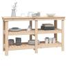 Solid Wood Pine Work Bench 142.5x50x80 cm | HipoMarket