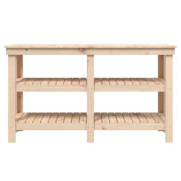 Solid Wood Pine Work Bench 142.5x50x80 cm | HipoMarket