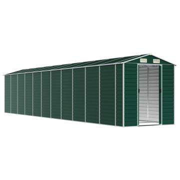 Garden Shed Green 191x980x198 cm - Galvanised Steel Storage