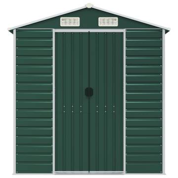 Garden Shed Green 191x980x198 cm - Galvanised Steel Storage