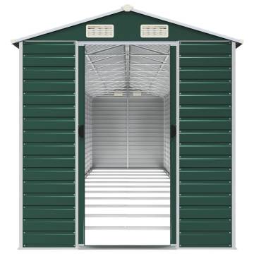 Garden Shed Green 191x980x198 cm - Galvanised Steel Storage