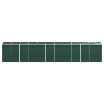 Garden Shed Green 191x980x198 cm - Galvanised Steel Storage