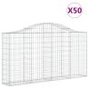 Arched Gabion Baskets - 50 pcs 200x30x100120 cm - Galvanised Iron