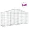 Arched Gabion Baskets 50 pcs - Durable Garden Barriers