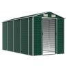 Garden Shed Green 191x385x198 cm Galvanised Steel | HipoMarket