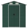 Garden Shed Green 191x385x198 cm Galvanised Steel | HipoMarket