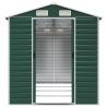 Garden Shed Green 191x385x198 cm Galvanised Steel | HipoMarket