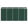 Garden Shed Green 191x385x198 cm Galvanised Steel | HipoMarket