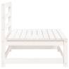 Garden Sofa Armless White - Solid Pine Wood | Hipo Market