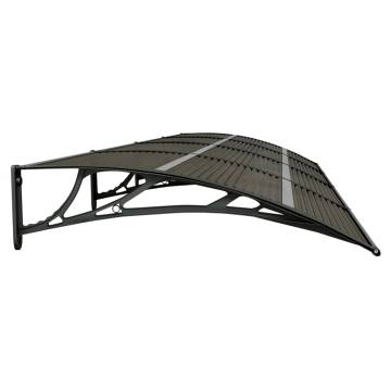 Black Door Canopy 400x100 cm - Durable Polycarbonate Design