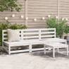 Garden Sofas Armless 3 pcs White 70x70x67 cm Solid Wood Pine Colour white pine Quantity in Package 1 Model 3-seater 