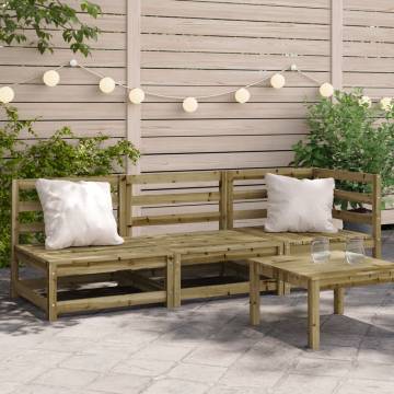 Garden Sofa 3-Seater - Stylish & Durable Pine Wood